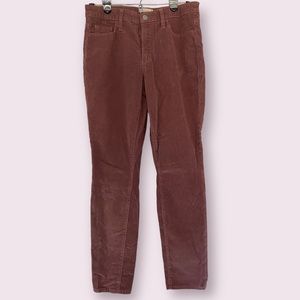 corduroy pants skinny colored jeans mauve size 6